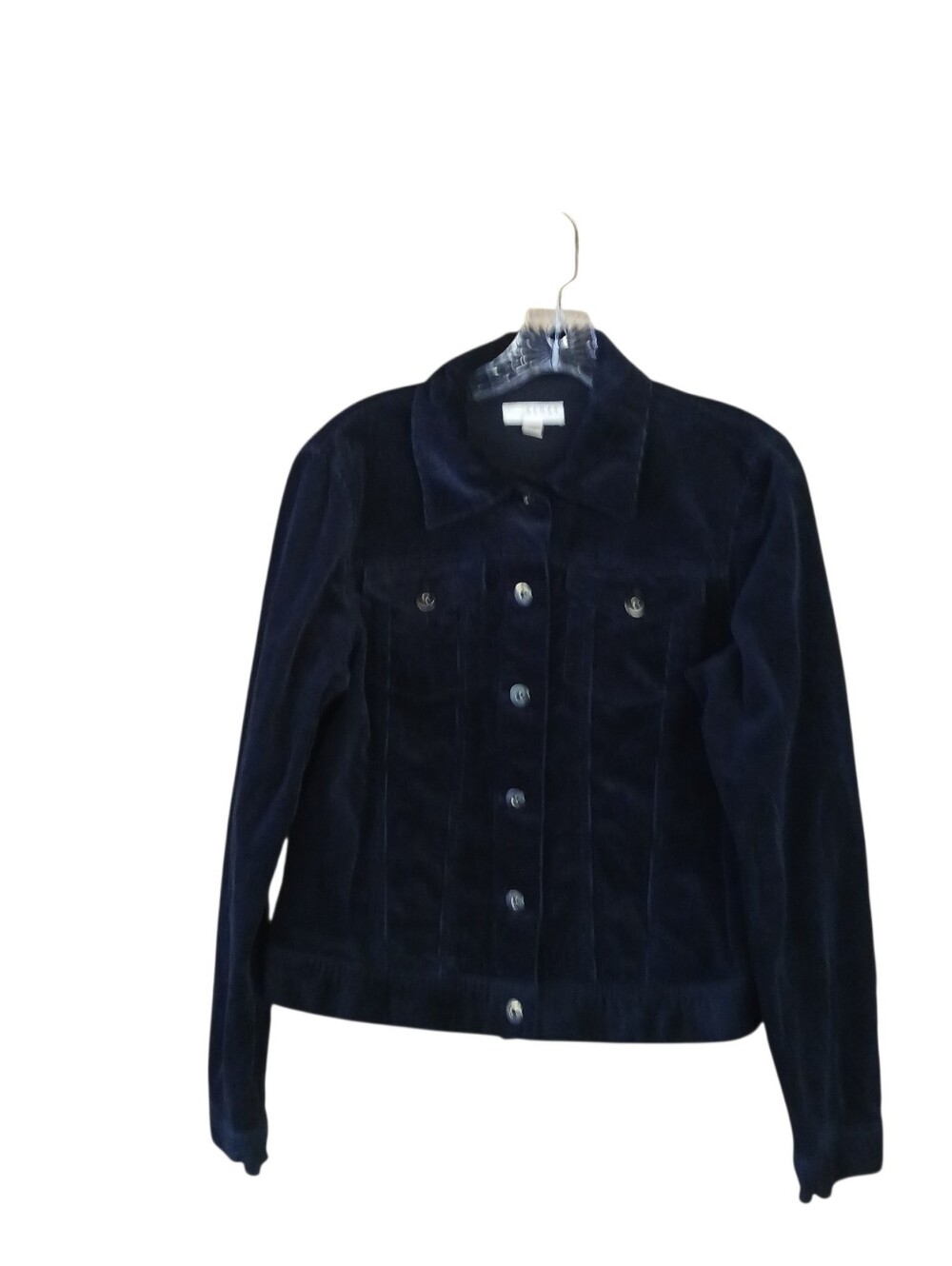 Kenar Deep Navy Corduory Button Up Jacket Medium